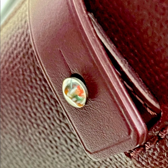 💕HP 💕SOLD ON ANOTHER PLATFORM NWT Burberry Mahogany Red Leather/Vintage Check - Picture 10 of 13